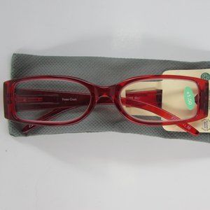 Foster Grant Green View Eco-Friendly Sky +1.50 Reader Glasses with Matching Case